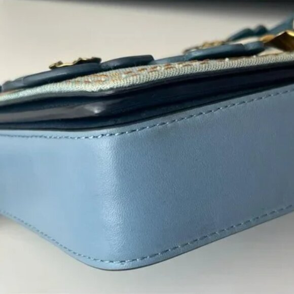 Coach 1941 Dinky Blue Denim With Tea Rose Shoulder Crossbody Bags 53706 - Picture 7 of 11